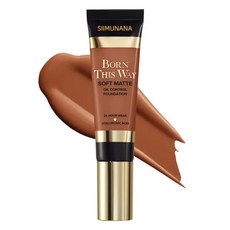 SIIMUNANA Born This Way Soft Matte Oil Control Foundation 24 小時持妝 玻尿酸, 1個, 02