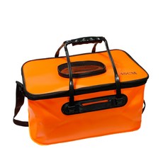 씨케이지에프 / 폴더블 바칸 / 접이식 밑밥통의 편리함 / 해루질 살림통 삐꾸통 밑밥통 보조가방 활용, 1개, 오렌지