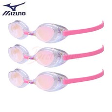 Bestyours 미즈노 엑셀아이 레이싱 미러 수경 N3JEB851, 클리어X루비, 3개