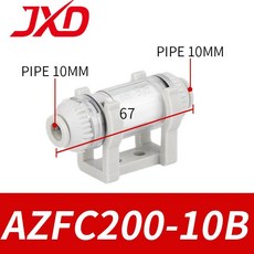 진공발생기 이젝터 흡입기 JXD AZFC ZFC 에어 호스 파이프라인 음압 소형 공압 진공 필터, 1개
