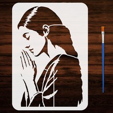 PET 어린이 실루엣 페인팅 스텐실 인물 테마 벽화 패턴 가족 사랑 장식 DIY, 휴먼 576, 1개