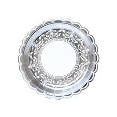 와우파티코리아 클래식 접시메탈릭 실버 7인치(6ea), 1개, 1개