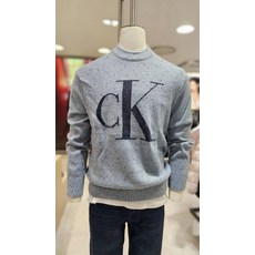 캘빈클라인 진 공용 CK 모노그램 빅로고 세미 모크넥 니트 스웨터4RE397G-C4I RQL539 NLL769