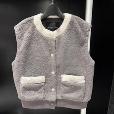 Golf Wind 韓國高爾夫女裝 休閒運動風毛絨保暖無袖外套