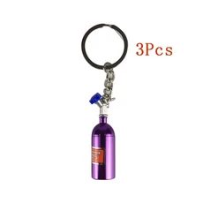 Ajrc 1/10 시뮬레이션 등산 자동차 범용 장식 부품 Nos 금속 고정 체인이있는 질소 병, 03 3pcs Purple