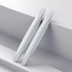 2개 카본 파이버 자동차 충돌 방지 스트립 앞뒤 범퍼 차체 및 도어, 01 2pcs white