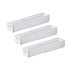마코제이 내맘대로 길이조절 정리함 소형, 화이트, 3개