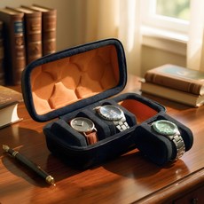 로니베이 여행용 손목시계 보관함 3구 고급 하드 케이스 파우치
