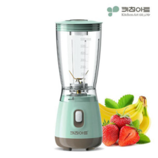 키친아트 라팔 컴팩트 원버튼 믹서기 민트 KM-250KF 블렌더 티타늄 칼날