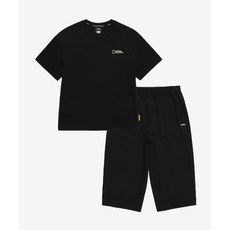 내셔널지오그래픽 키즈 K242UPB920 7부 상하세트 BLACK 842714