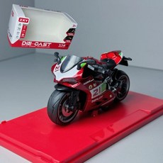 스케일 두카티 바디 오토바이 후진 기능 사운드 효과 수집용 모델 전시용, 1. Red color box, 1개