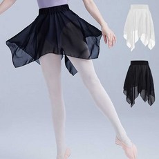 요가스커트 발레 필라테스 가벼운 쉬폰 스커트 허리밴딩 운동복 689000AA (1EA)