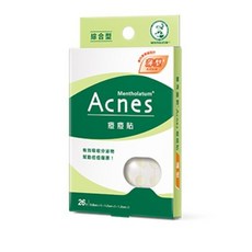 曼秀雷敦 Acnes抗菌痘痘貼 (35入薄型/26入綜合型/26入極致薄)，有效吸附分泌物，隱形透氣，加速痘痘癒合, 1個, 26