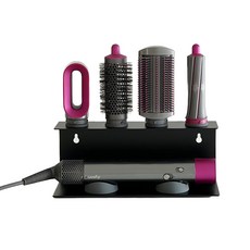 適用於 Dyson 捲髮棒收納架 免打孔置物架, 黑色, 1個