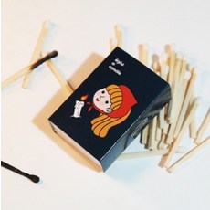 감성 굿즈 캔들성냥 소녀 일러스트 전시용 초 향초 테이블, 1개