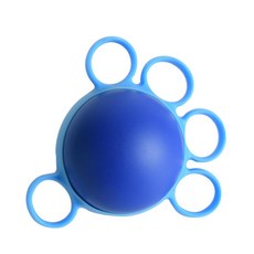 老羊樂器店 五指握力球 附指環套 復健訓練, 藍色, 1個