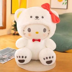 산리오 강아지 눈사람 탈을쓴 인형, 1개, 키티, 25cm