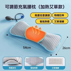 護腰枕 腰椎枕 骨盆枕 平躺久坐睡覺專用, 充氣電熱艾草款+艾草助眠