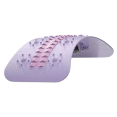 腰部伸展器 磁石按摩 弧度可調節 舒緩腰椎 姿勢矯正 健身器材, 紫色【硅膠】, 1個