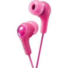 종이 패키지가 포함된 JVC Gumy in Earbud 헤드폰 강력한 사운드 편안하고 안전한 착용감 실리콘 이어피스 SML HAFX7AN블루, 1 Count (Pack of 1)JVC JVC, Pink, Pink