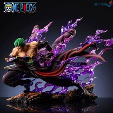 航海王 索隆 公仔 劍氣版 海賊王 戰斗版 手辦 系列 浴血索隆 雙頭雕GK劍氣特效索隆 擺件 模型, 1個, 劍氣款索隆【約18公分】