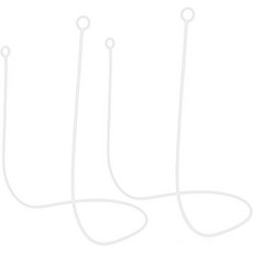 2개의 이어플러그 랜야드 소프트 신뢰할 수 있는 유연한 실리콘 코드는 탈착식 팁이 대부분의 이어플러그와 호환되며 일상적인 루프 조용한 참여 경험을 제공합니다, White, One Size, 1개
