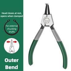 플라이어 WYNN S 5/7/9/13 인치 스냅 링 세트 잠금 서 클립 제거용 풀러 샤프트 수공구 설치, 26) 10 inch - 1PC Outer Bend, 1개