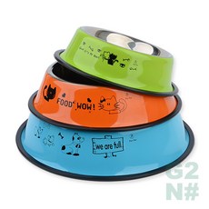 지투앤샵 애완용 스틸 식기 스테인리스식기, 대