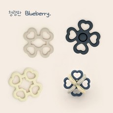 엔밀리밀리 플로링 변신 치발기 세트 구강기 신생아 이앓이 실리콘 치아발육기 아기 치발기 추천, 1개, 블루베리, 플로링 1세트