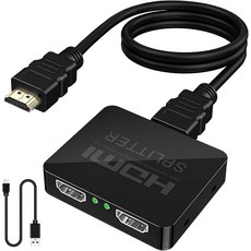Yasoku HDMI PS5XboxHDTVDVDPCfire tv stickPCHDTV 분배기 1입력 2출력 2가지 좋아하는