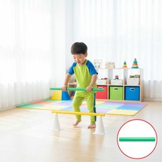 유아 체육 멀티짐봉 어린이 훈련 장애물 넘기 허들바 폴대 35cm, 1개, 노랑