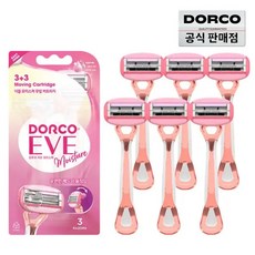 (15%할인) 도루코 이브 모이스처 휴대용 제모 바디면도기 3PX2, 3개입, 2세트