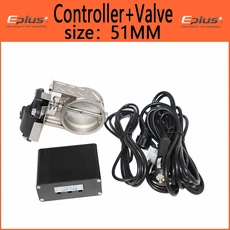 EPLUS 자동차 배기 파이프 전자 밸브 키트 범용 버튼 컨트롤러 키트 컨트롤러 스위치 51 63 76mm, [09] Kit 51mm, 1개