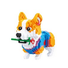 퍼즐피플 동물 아기 강아지 나노블럭, 1개