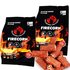 옥수수 착화제 장작 불쏘시개, 200g, 2개