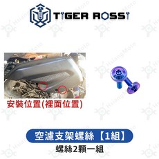 TIGER ROSSI 鈦合金螺絲 適用於 光陽 雷霆S / 雷霆S150, 1個, 16_空濾支架螺絲【1組】