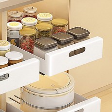 슬라이딩 레일 선반 25cm 싱크대 하부장 정리 주방정리정돈, 1개