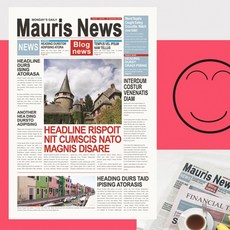 다용도 레트로 영자신문 소품 촬영 용지 외국신문 촬영소품 인테리어 영문, 핑크색신문(b)