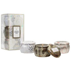 【DayGo美國代購】Voluspa 三入禮盒 美國香氛品牌 薄荷莫西多 金耀檜木 杜松薰衣草 限定禮盒 三入組, 1個, 2.氣泡酒+波羅的海琥珀+雪霜冬青漿果