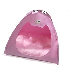 반려동물 프라이빗 원터치 텐트 핑크 강아지텐트 고양이숨숨이집 애견텐트 실내고양이집