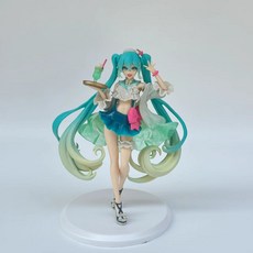 初音未來手辦夏日奶油汽水初音站姿甜品系列美少女手辦 機箱擺件