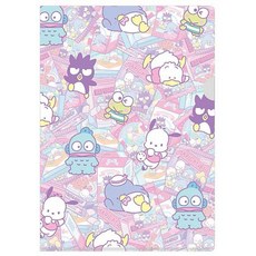 三麗鷗 L型文件夾 帕恰狗 酷企鵝 大眼蛙 人魚漢頓 L型資料夾 A4文件夾 台灣製, 1個, 傘花