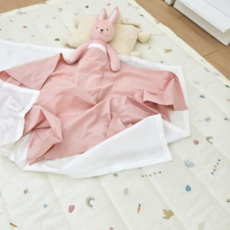 에코 친환경 옥수수솜 항균면100% 알러지케어 진드기 기피 키즈 카페트 겸 패드 싱글 - 테리, 1개, 화이트