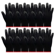 1 套 12 件多用途手套 用於 Wood Pica 防塗層工作, 黑色 M, 12個