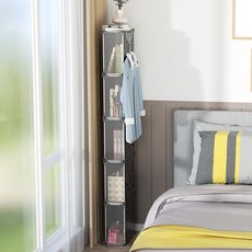 細縫收納櫃 夾縫收納櫃 隙縫櫃 窄邊櫃 塑料置物櫃 多層收納櫃, 白色1列5層【寬度18cm左右】,1排可放18cm左右的縫隙【斜紋透明】, 1個