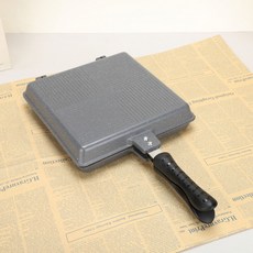 양면 샌드위치 팬 프라이팬 가정용 아침식사 와플 계란프라이 간편 조리 주방용품 데일리 그레이, 1개, 1cm