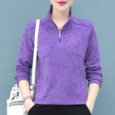 여성 반집업 속건성 티셔츠 봄가을 아웃도어 고급 기질 등산 맨투맨 상의 야상 캐주얼 슬림핏 스포츠 긴팔티 WMY