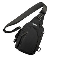 XCTRL 多收納徒步防水單肩包-黑