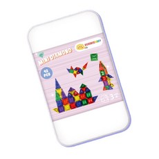 SCIENCEBABY迷你鑽石磁力片，42片裝，兒童益智玩具，激發創造力, 鑽石小磁片, 42PCS