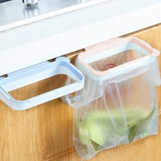 부엌 걸이 음식물 쓰레기통 싱크대 봉투 휴지통 행주, 옵션_핑크
